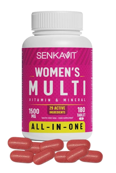 senkavit Women's (Kadın) Multivitamin Ve Multimineral İçeren 180 Tablet ürün görseli 1