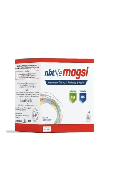 Nbt İlaç Nbtlife Magsi -magnezyum Sitrat Piridoksal 5 Fosfat 90 Kapsül ürün görseli 1