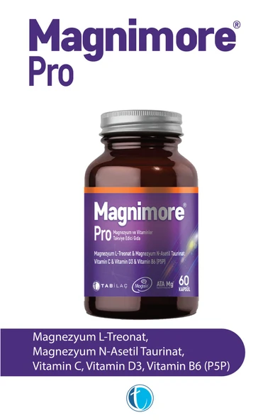 Magnimore Pro Magnezyum 60 Bitkisel Kapsül N-asetil Taurinat L-treonat ürün görseli 1