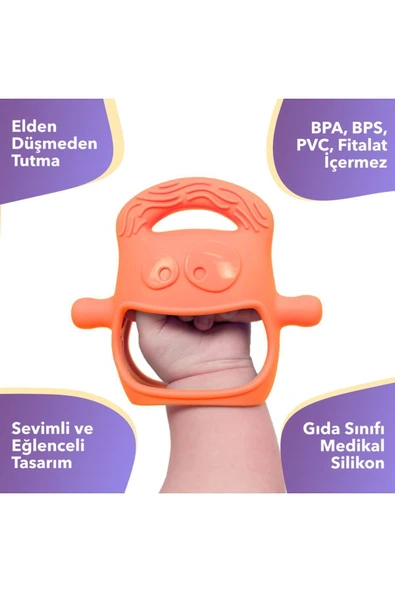 Mochi Diş Kaşıyıcı Somon - Resim 6