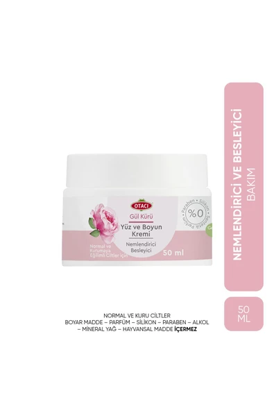 Otacı Gül Kürü Nemlendirici Yüz Ve Boyun Kremi 50ml ürün görseli 1