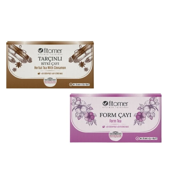 Fitomer Günlük  2'li Çay Seti ( Form ve Tarçınlı 20 li Paket) ürün görseli 1