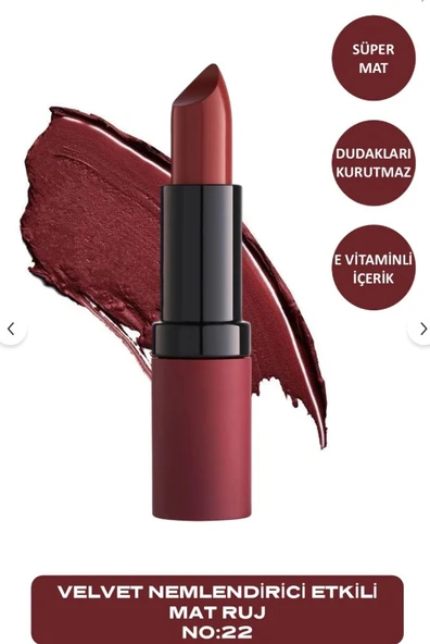 Golden Rose Velvet Matte Lipstick  No 22 ürün görseli 1