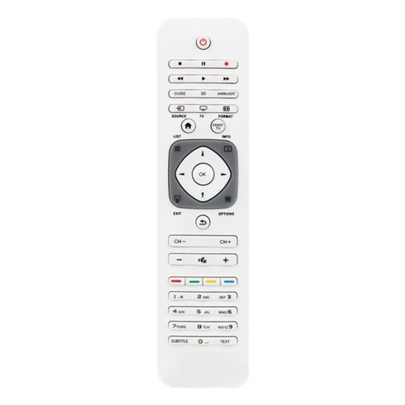 Philips  47PFL7108K/12 Uyumlu Klavyesiz Yedek Kumanda Beyaz Model ürün görseli 1