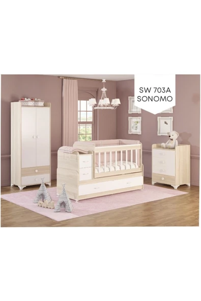 Afilli Sw 703 A Swing Bebek Odası Takımı Somon ürün görseli 1