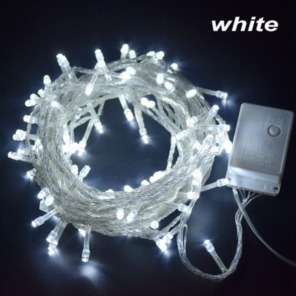 10 METRE LED IŞIK BEYAZ LED IŞIK PARTİ,DOĞUM GÜNÜ,SÜNNET, YILBAŞI AĞACI SÜSLEME ürün görseli 1
