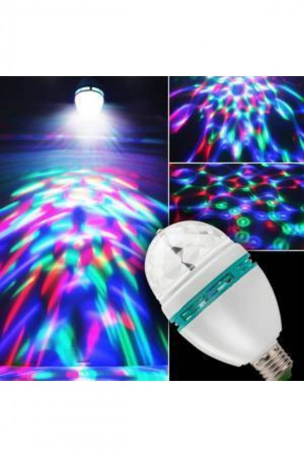 Nihome Disco Ampül Led Işıklı Döner Başlıklı - Magic Bulp - Resim 2