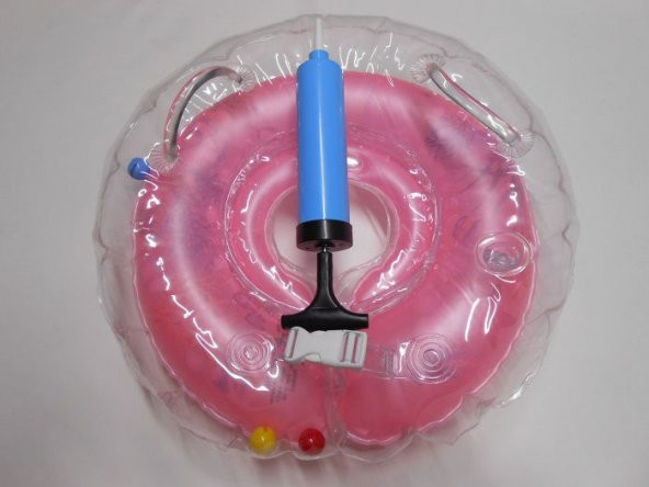 Bebek Yüzme Boyun Simidi.Pembe.Hava şişirme Aleti Hediye ürün görseli 1