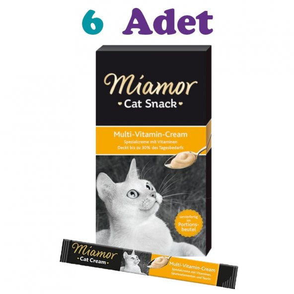 Miamor Multi Vitamin Cream Kedi Ödül Maması 6×15g (6 Adet) ürün görseli 1