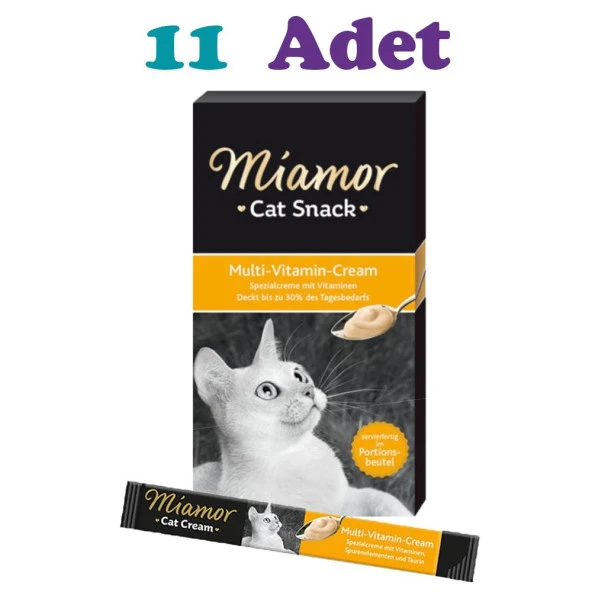 Miamor Multi Vitamin Cream Kedi Ödül Maması 6×15g (11 Adet) ürün görseli 1