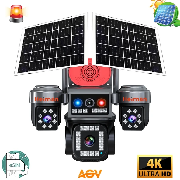 HEİMAN HM-890 E-SİM 4 Kameralı AOV Güneş Enerjili Kamera ürün görseli 1