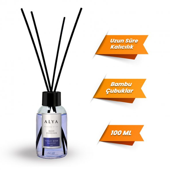 Alya Violet Bomb Bambu Çubuklu Oda Kokusu 100 ml - Resim 3