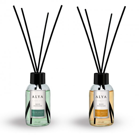 Alya Bambu Çubuklu Oda Kokusu Egzotic Leaves ve Woody Oriental 100 ml x 2 Adet ürün görseli 1