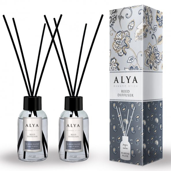 Alya Bambu Çubuklu Oda Kokusu Wave Marine 100 ml x 2 Adet ürün görseli 1