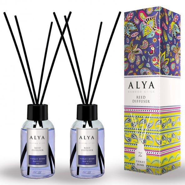 Alya Bambu Çubuklu Oda Kokusu Violet Bomb 100 ml x 2 Adet ürün görseli 1