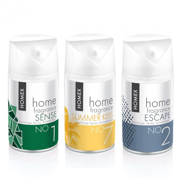 Homex Oda Kokusu Sprey Sense & Summer Kiss & Escape 3x260 ml Makine Yedek ürün görseli 1
