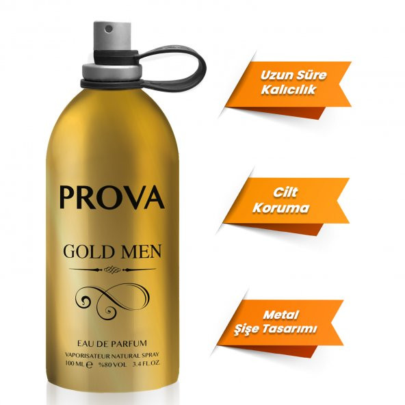 Prova Gold Men EDP Erkek Parfüm 100 ml - Resim 3