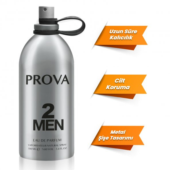 Prova 2 Men EDP Erkek Parfüm 2 x 120 ml - Resim 3