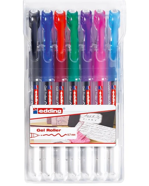 Edding Jel Roller Kalem 7li Set 07mm Metalik Renkler 2185 ürün görseli 1