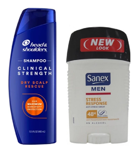 Head&Shoulders Clinical Dry Scalp Kepek Karşıtı Şampuan 400Ml + Sanex Men Anti Stress Response 50ml ürün görseli 1