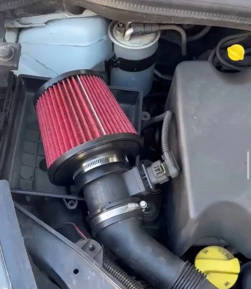Opel Corsa 1.3 cdti Yüksek Performans Açık Hava Filtresi 7.6cm Kırmızı ürün görseli 1