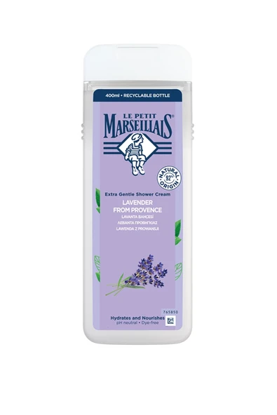 Le Petit Marseillais Lavanta Balı Duş Jeli – 400 ml | Yatıştırıcı ve Besleyici Formül | Doğal İçerikli Duş Keyfi ürün görseli 1
