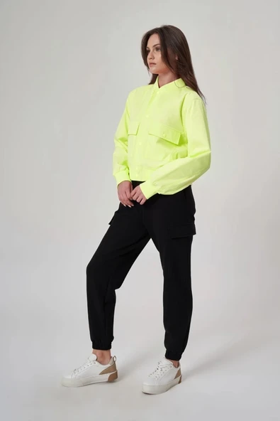 EXUMA KADIN CEKET-1521158 SARI - Resim 3