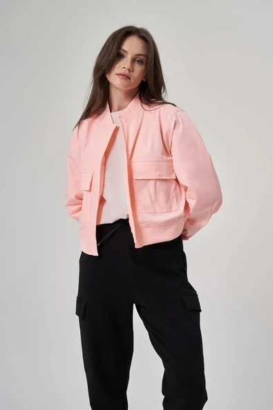 EXUMA KADIN CEKET-1521158 PEMBE - Resim 8