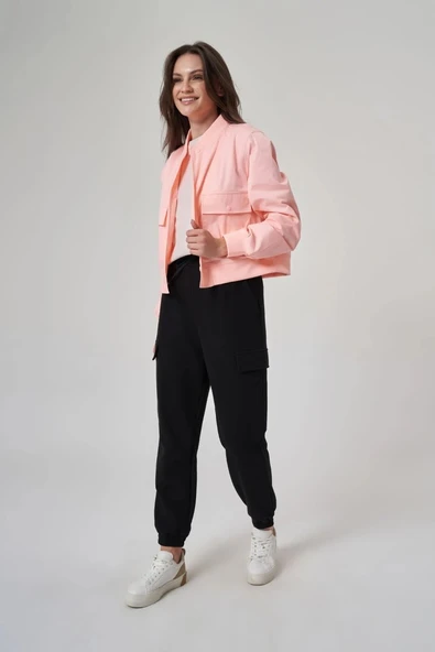 EXUMA KADIN CEKET-1521158 PEMBE - Resim 7