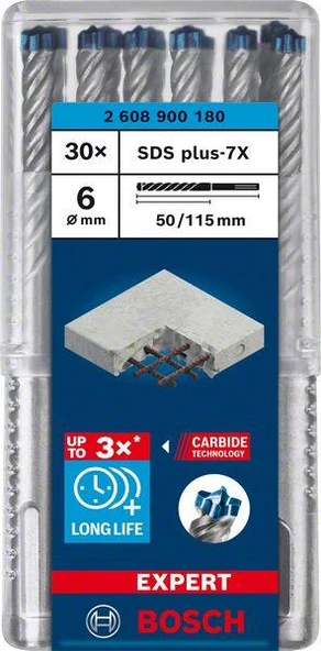 EXPERT SDS plus-7X K-Delici Ucu 6*115, 30 parça ürün görseli 1