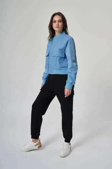 EXUMA KADIN CEKET INDIGO -1521158 - Resim 4