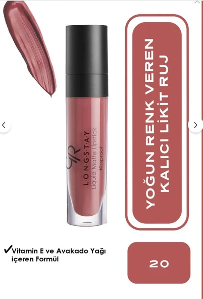 Golden Rose Longstay Liquid Matte Lipstick No:20 ürün görseli 1