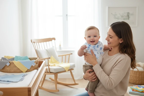 Önü Müslin Arkası Pazen Salya ve Mama Önlüğü, 10 ADET ERKEK SET, Fular Önlük, %100 Pamuk ürün görseli 1
