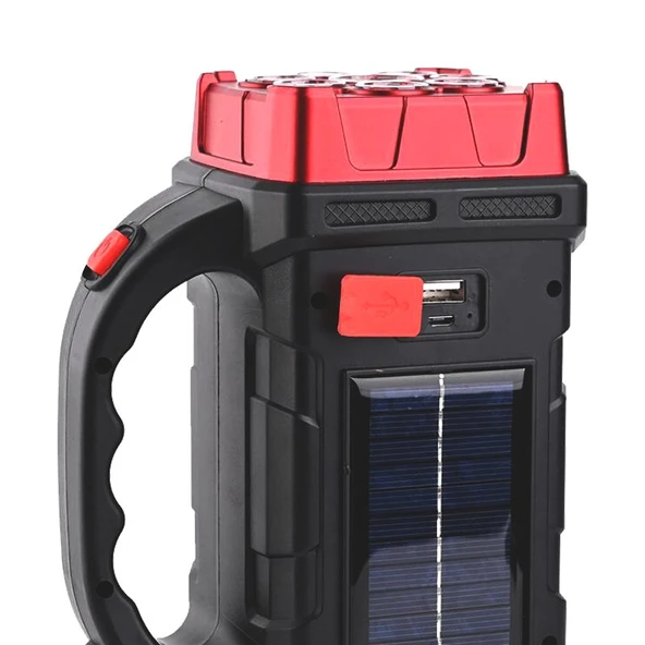 Powermaster HB-1678 Solarlı USB Çıkışlı Şarjlı Kamp Feneri ürün görseli 1