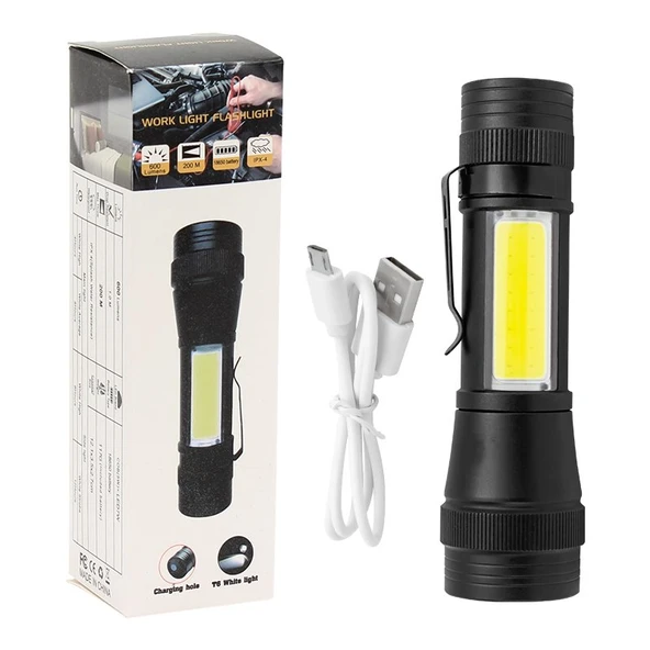 Powermaster PM-14622 Metal Su Geçirmez 3400 Lümen Power Ledli Şarjlı El Feneri ürün görseli 1