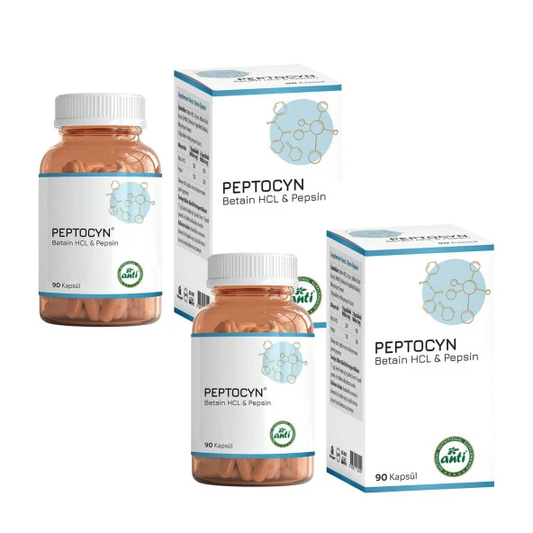 Anti Peptocyn® Betain Hcl, Pepsin 90 Kapsül x 2 Adet ürün görseli 1