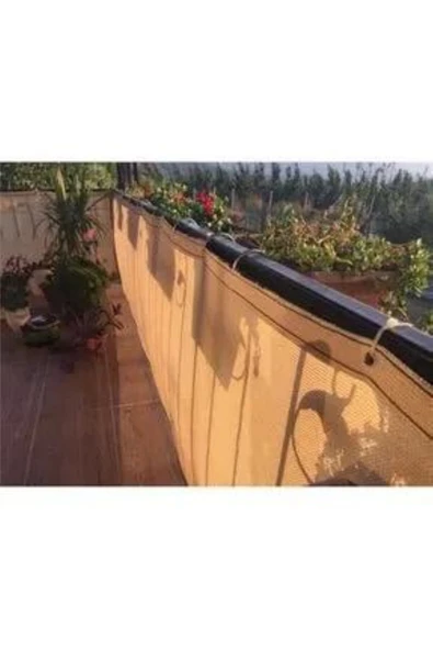 50CM X 14 METRE KREM KENARLARI KOLONLU VE KUŞGÖZLÜ %95 FİLE ürün görseli 1