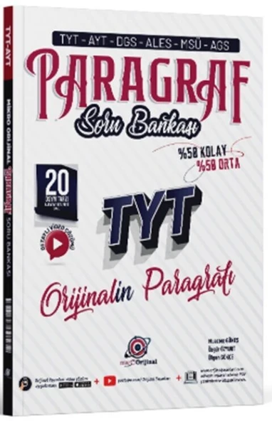 TYT Paragraf Mikro Soru Bankası Orijinal Yayınları ürün görseli 1