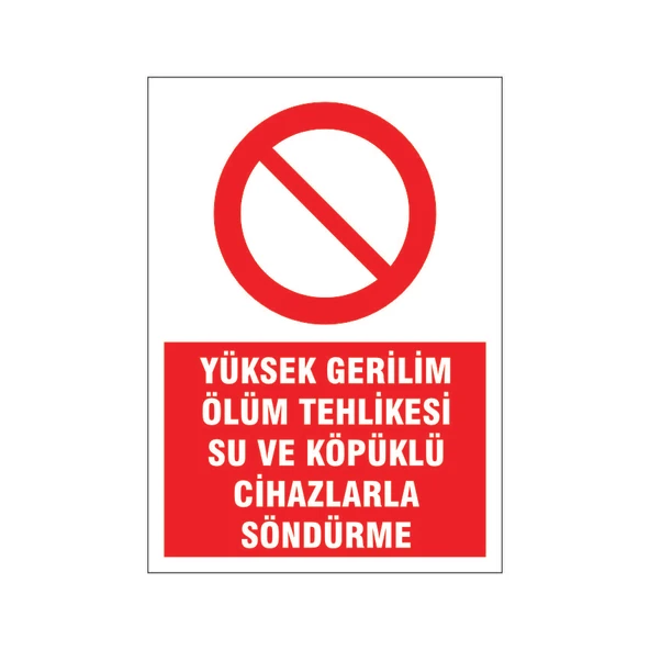 Yüksek gerilim ölüm tehlikesi, isg uyarı levhası ürün görseli 1