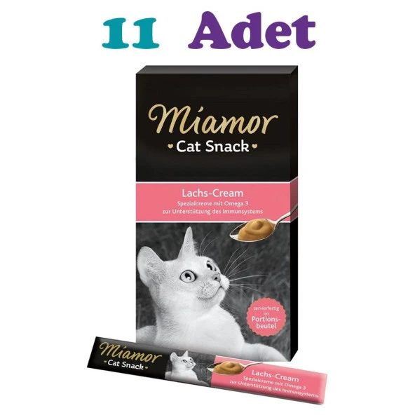 Miamor Lachs Cream Somonlu Kedi Ödül Maması 6×15g (11 Adet) ürün görseli 1