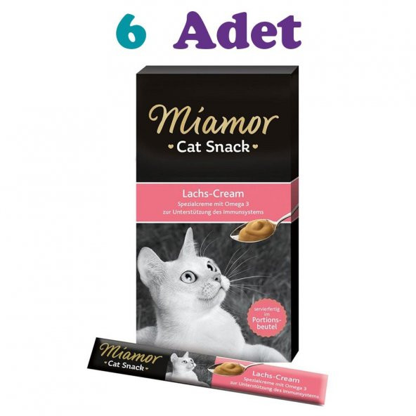Miamor Lachs Cream Somonlu Kedi Ödül Maması 6×15g (6 Adet) ürün görseli 1