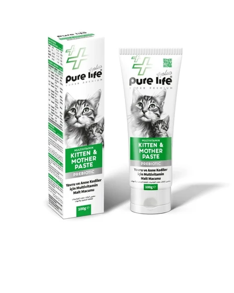 Pure life  yavru ve anne kediler için multivitamin malt macun 100 gr ürün görseli 1