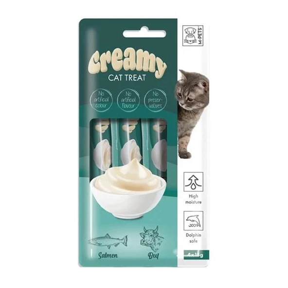 M-Pets Somon Balıklı Biftekli Kedi Ödülü 15gr 4lü ürün görseli 1