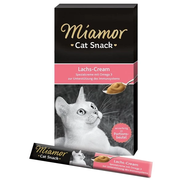 Miamor Lachs Cream Somonlu Kedi Ödül Maması 6×15g ürün görseli 1
