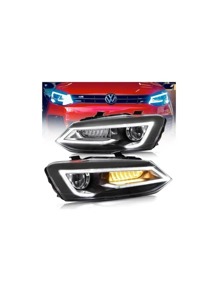 Vw Polo 6r 2009-2014 Uyumlu Audi Dizayn Far ürün görseli 1