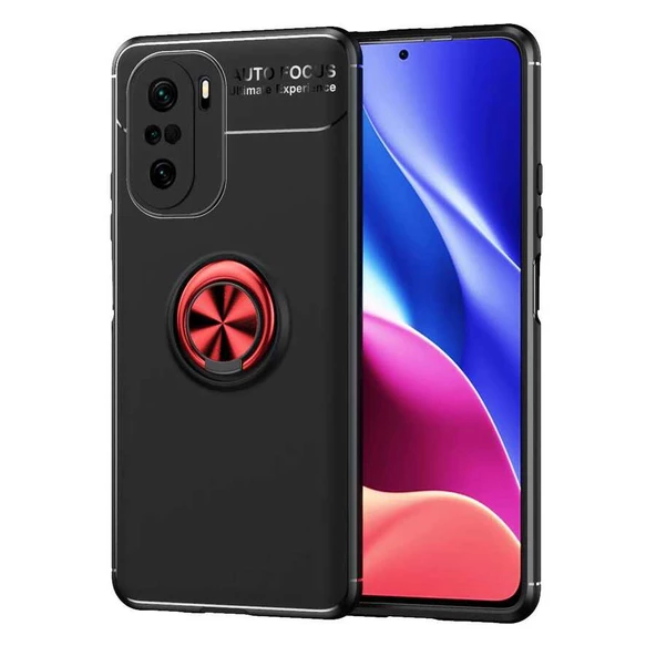 Xiaomi Redmi K40 Kılıf Zore Ravel Yüzüklü Silikon Kılıf ürün görseli 1