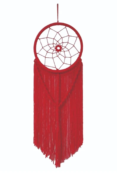 Özel Yapım Örgülü 65cm Düş Kapanı Rüya Yakalayan Rüya Avcısı Dreamcatcher Huzur Mutluluk Halkası ürün görseli 1