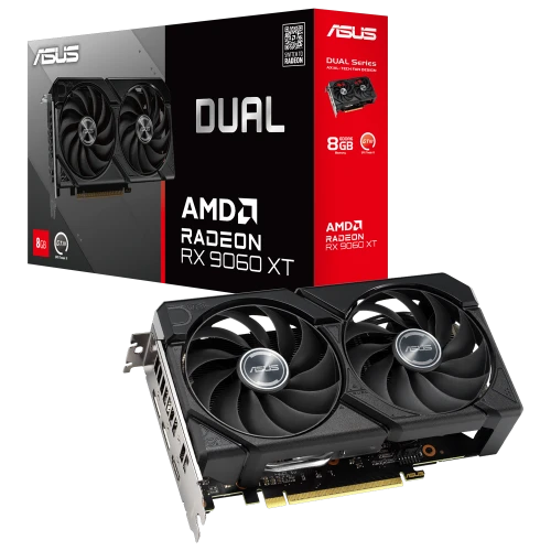 ASUS DUAL-RX9060XT-8G, 8Gb, 128Bit, GDDR6, 1xHDMI, 2xDP, GAMING Ekran Karti ürün görseli 1