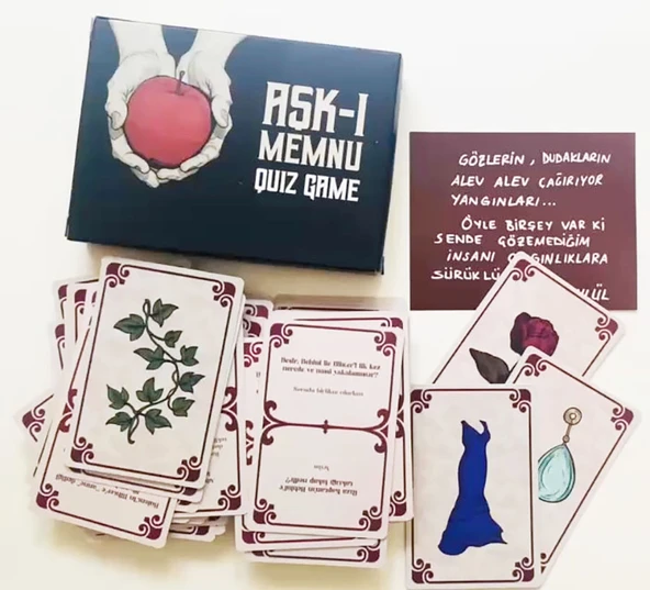Aşkı Memnu Soru cevap Kart Oyunu 220 Soru, 110 Kart Ve Ikonik Detaylar ürün görseli 1