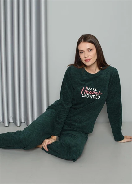 Moda Çizgi Welsoft Polar Kadın Pijama Takımı 8516 ürün görseli 1